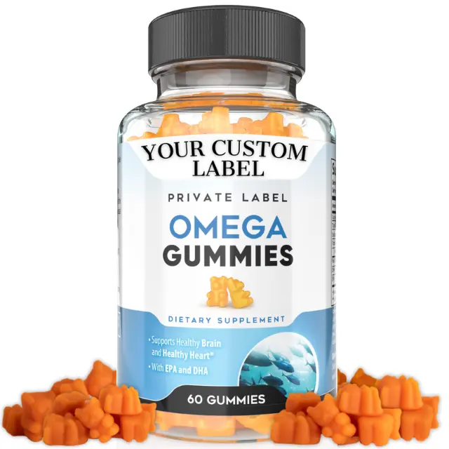 Omega Gummies by Vox Nutrition 훌륭한 시음 오렌지 맛은 뇌 및 신경 건강 지원 관절 건강 어유 ha EPA