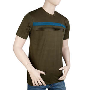 Camiseta de cuello redondo para hombre - Verde - Verde - Product Image 1