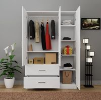 Meilleure vente-Armoire de chambre à coucher simple en bois MDF Armoire de placard moderne fabriquée au Vietnam