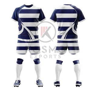 Nouvel ensemble de rugby unisexe sublimé, maillot et short imprimés, respirant, antibactérien, séchage rapide, vente en gros - Product Image 5