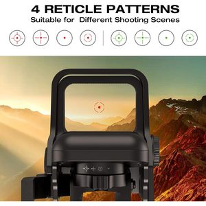 Lunette de visée reflex MidTen 1X22mm rouge et verte avec monture à dégagement rapide pour accessoires de sport de chasse - Product Image 2