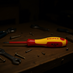 Knipex VDE Burnished <b>Screwdriver</b> for Cross Recessed Pozidriv Screws - Product Image 3