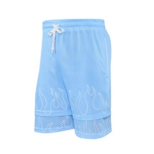 Shorts décontractés en maille respirante 100 % polyester pour homme, taille élastique, haute qualité, collection 2026 - Product Image 4