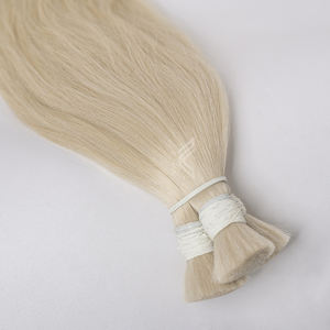 Capelli umani lisci naturali 60A legati a mano, capelli umani a doppia estrazione sfusi per rivenditori e saloni - Product Image 1