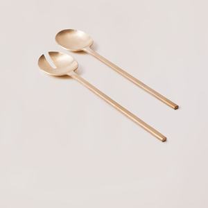 ชุดอุปกรณ์โต๊ะอาหารชุดเสิร์ฟสลัดทองเหลืองสำหรับเสิร์ฟอาหาร - Product Image 1