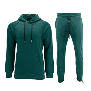 Último Jersey capucha estilo liso ropa de invierno OEM servicio hombres chándales conjunto 100% algodón chándales de Pakistán - Product Image 1