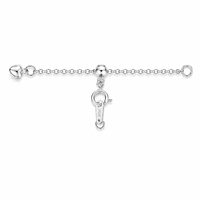 Chaîne d'extension pour collier et bracelet en argent sterling 925, breloque cœur de 4,5 cm, perle de 0,6 g, apprêts de bijoux pour femmes