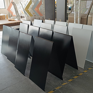 Panneau publicitaire extérieur sur pied pour devanture de magasin, enseigne de trottoir personnalisée en forme de A avec logo de marque - Product Image 6