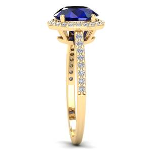 Anillos de Plata de Ley 925 con Zafiro Azul y Moissanita Certificada GRA, Precio de Fábrica REYES - Product Image 3