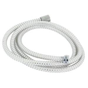 Idro Bric BI004505 Manguera de Ducha Flexible de PVC (150cm) Blanca y Cromada - Mangueras de Plomería Premium - Product Image 1