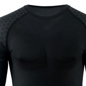 Customized Logo Private Label Blank Mens Long Sleeves Surfing Swimming <b>Swimsuit</b> <b>Top</b> Shirts Rash Guards - Product Image 4