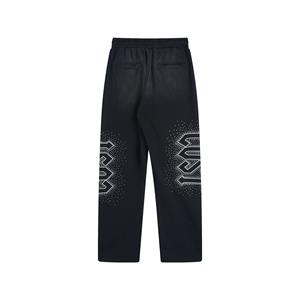 Sudaderas de algodón 100% de peso pesado personalizadas, pantalones de pierna ancha apilados sueltos para correr de alta calidad, pantalones de chándal de hombre acampanados con cordón Vintage - Product Image 2