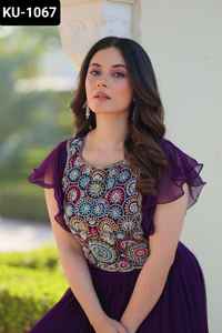 New Designer <b>Women</b> Wedding Wear and Festival Function Wear Heavy Embroidery and <b>Sequence</b> work Anarkali Georgette Gowns <b>for</b> <b>Women</b> - Product Image 6