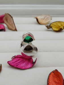 Anillo de cóctel de Plata de Ley 925, doblete de cuarzo, piedras druzy celestiales, joyería para fiesta de boda, diseño de moda personalizable - Product Image 4