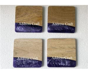 Sous-verre en résine époxy en bois personnalisé nouveau style Tapis pour la maison Vaisselle de table Décoration de table Nouveau style Tapis pour la maison - Product Image 1