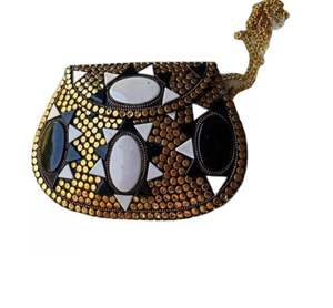 Bolso de mano de noche con mosaico metálico para damas, bolsos de mano disponibles para exportación por luxurycrafts - Product Image 4