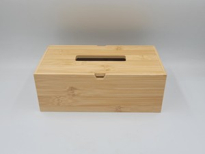 Huhipro Haute Qualité Multi-fonctionnel Couleur Naturelle Viet Nam Commodité OEM/ODM 13x13x8.5 cm Minimaliste Bambou Boîte À Mouchoirs Hôtel - Product Image 2