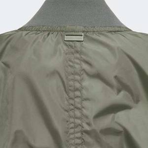 Chaqueta Bomber para hombre, tela de nailon, tela de nailon negra, chaqueta de satén de gran tamaño, chaqueta Bomber acolchada recortada gruesa - Product Image 3