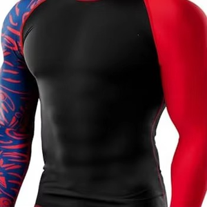 Camiseta de manga larga con logo personalizado de secado rápido para hombre, protección UV, para surf, natación, MMA. - Product Image 3