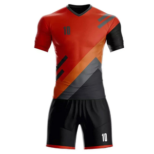 Blue Sublimation Football Kit With Accessories Football Shirt Maker Cheap Sports T Shirt Custom Design soccer jersey Set - Product Image 3