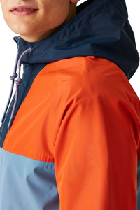 Chaqueta Cortavientos de Bloques de Color para Hombre al por Mayor, Chaqueta Ligera de Nylon con Cremallera, Chaqueta Anorak Cortavientos - Product Image 4