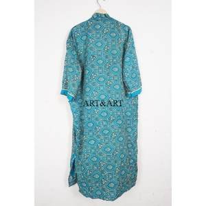 Luxury Elegant Lightweight Women's Silk <b>Kimono</b> Boho Chic Floor-Length Flower Print Robe Soft Breathable Spa Resorts Beach - Product Image 5