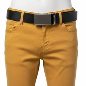 Cinturón de PU Estilo Hip Hop con Cadena y Diamantes de Imitación, Diseño Ajustable y Duradero, Hebilla de Aleación, 4.5CM de Ancho, para Hombres y Mujeres, Uso Diario, Moda - Product Image 4