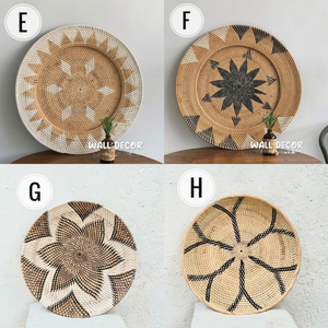 Art mural unique: Collection de plaques murales décoratives en rotin au design moderne du Vietnam - Product Image 4