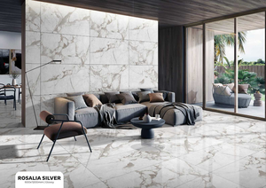 สูงตามความต้องการ Rosalia กระเบื้องปูพื้นพอร์ซเลน600X1200เงินสำหรับวิลล่าอพาร์ทเม้นโรงเรียนคลังสินค้า - Product Image 3