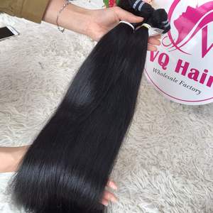 วิกต่อผมแท้เวียดนามสีดำตรงสีดำแบบธรรมชาติสำหรับผู้หญิงทอสองชั้น - Product Image 4