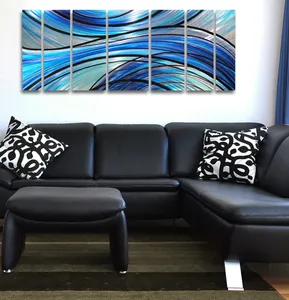 Arte de pared de metal de diseño de lujo para un aspecto Premium con patrones abstractos coloridos del fabricante y proveedor indio - Product Image 4