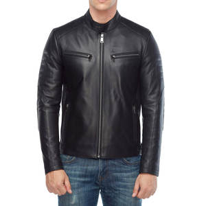 Blouson de motard en cuir véritable pour homme, qualité supérieure, coupe classique, style urbain, nouvelle collection, coupe-vent, prix de gros - Product Image 5