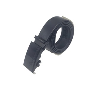 Ceinture en cuir véritable élégante à boucle automatique noire pour homme, ceinture en cuir véritable élégante et durable, parfaite pour les tenues formelles et décontractées - Product Image 1