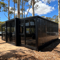 Maisons modulaires en verre massif, kit préfabriqué extensible de 40 pieds, maisons modulaires de 40 pieds pour la région des États-Unis