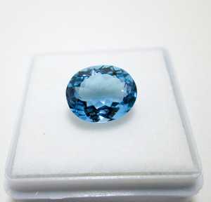 Topacio azul suizo natural forma ovalada 3x5, 4x6, 5x7, 6x8, 7x9, 8x10, 9x11, piedra preciosa cortada facetada de 10x14mm para la fabricación de joyas - Product Image 1
