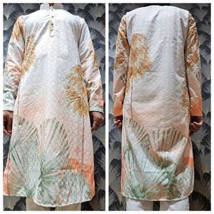 Kurta ดั้งเดิมที่มีการพิมพ์ด้วยงานปักโดย fabzone ขายส่งผู้ส่งออก - Product Image 4
