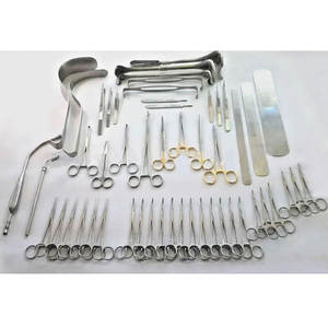 104 Instrumentos Quirúrgicos Básicos para Laparotomía - Acero Inoxidable de Grado Alemán - Product Image 1