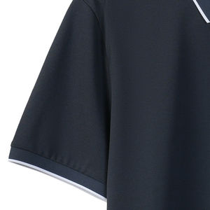 Nouvelle conception, tricot personnalisé pour homme, décontracté, chemise unie, jersey à aiguille fine, 100% coton, anti-froissement, poche, manches courtes - Product Image 5