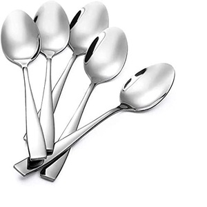 Ensemble de couverts en métal argenté poli brillant de style unique pour la maison, la cuisine, les mariages et la restauration - Product Image 5