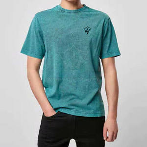 T-shirt élégant effet délavé, design couleur délavée, léger, parfait pour l'été, tenues décontractées et usage quotidien - Product Image 6