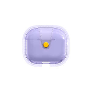 Étui en silicone magnétique antichoc Netzy SAFA Airbag Series pour AirPods 3ème génération, housse de protection pour écouteurs en violet - Product Image 1