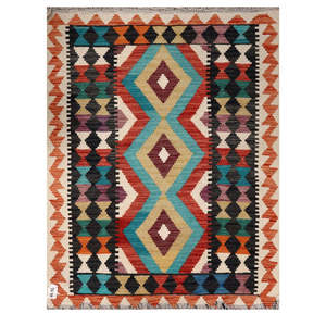 Tapis Kilim d'Afghanistan Maimana 117 X 90 cm Produit à suspendre au mur - Product Image 1