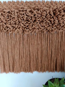 Décoration murale en macramé marron, art mural parfait pour la décoration de la maison, salon, chambre à coucher et style de pièce personnelle, en provenance d'Inde - Product Image 5