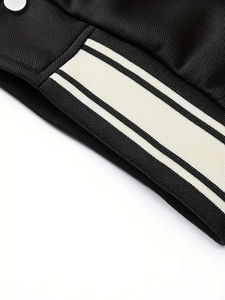 Custom Made Best Quality Fleece <b>Jacket</b> for Men Adult Youth Baseball Letterman <b>Canvas</b> <b>Jacket</b> with Stand Collar - Product Image 4