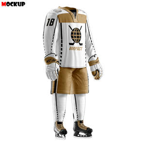 ชุดกีฬาฮอกกี้น้ำแข็งคุณภาพสูงแบบยูนิเซ็กซ์ ออกแบบเองได้ ชุดยูนิฟอร์มและเสื้อฮอกกี้น้ำแข็งแบบซับลิเมชั่นคุณภาพดีที่สุด - Product Image 3