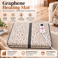 Tapis chauffant en graphène pour salon, chambre, hôtel, espace pour animaux, tapis chauffant électrique pliable 220V CE