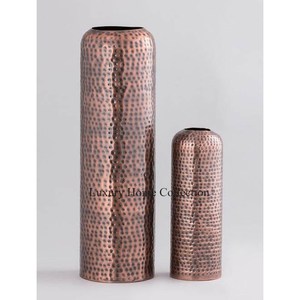 Design tendance Arts créatifs Vase en métal produit ménager Vase à fleurs et Pots couleur marron avec fournitures de décoration de table - Product Image 5