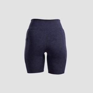 Shorts de Compresión Dinámica para Mujer en Azul Marino, Diseño Ajustado - Product Image 3