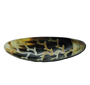 Juego de cucharas para servir de madera de acacia con estampado esmaltado de fabricación india, juego de cucharas para ocasiones específicas, tazón de madera para servir, juego de cucharas - Product Image 3