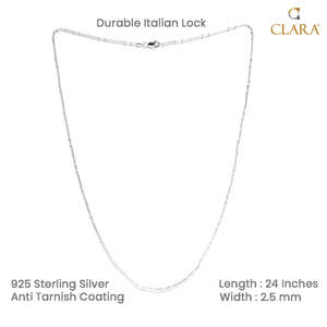 Cadenas de Plata de Ley 925 de Primera Calidad para Hombres y Niños, Chapadas en Oro de 18K y Rodio, Estilo Figaro, Estilo Religioso, con Perla como Piedra Principal - Product Image 5